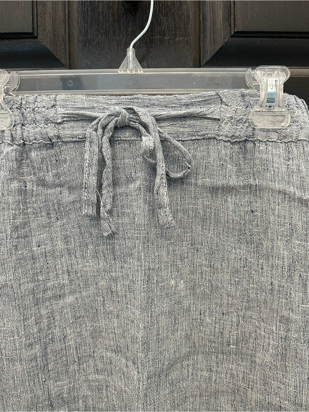 Tahari Light Gray Linen Maxi Skirt with Side Buttons Medium - Picture 3 of 6